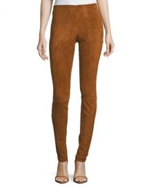 Stouls Carolyn Super-Skinny Lambskin Suede Leggings   Neiman at Neiman Marcus